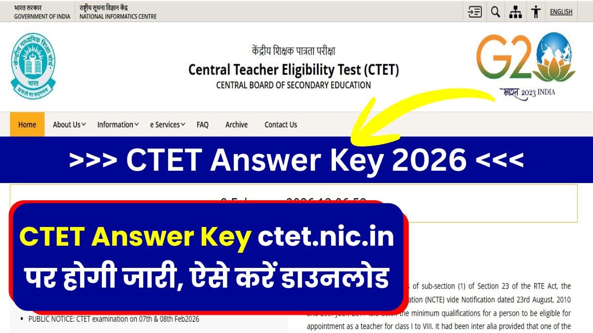 CTET Answer Key 2026
