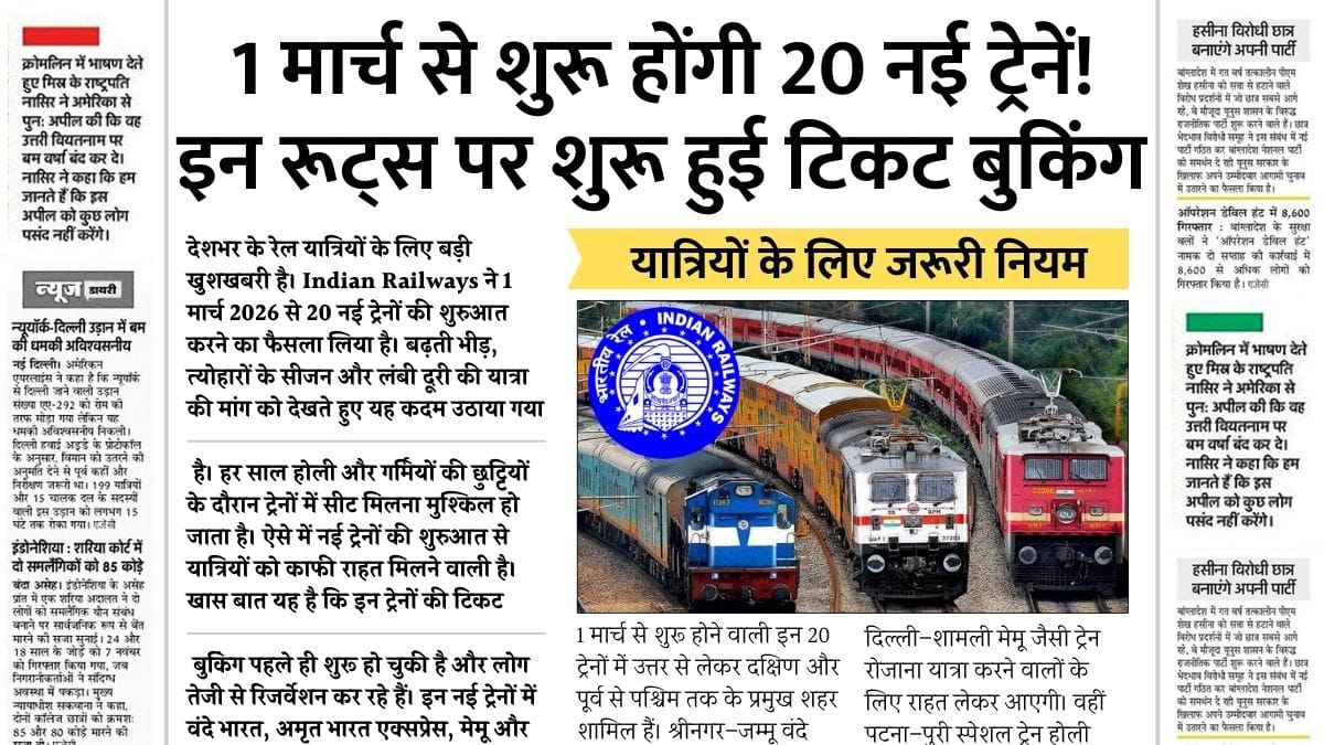 Indian Railway New Trains