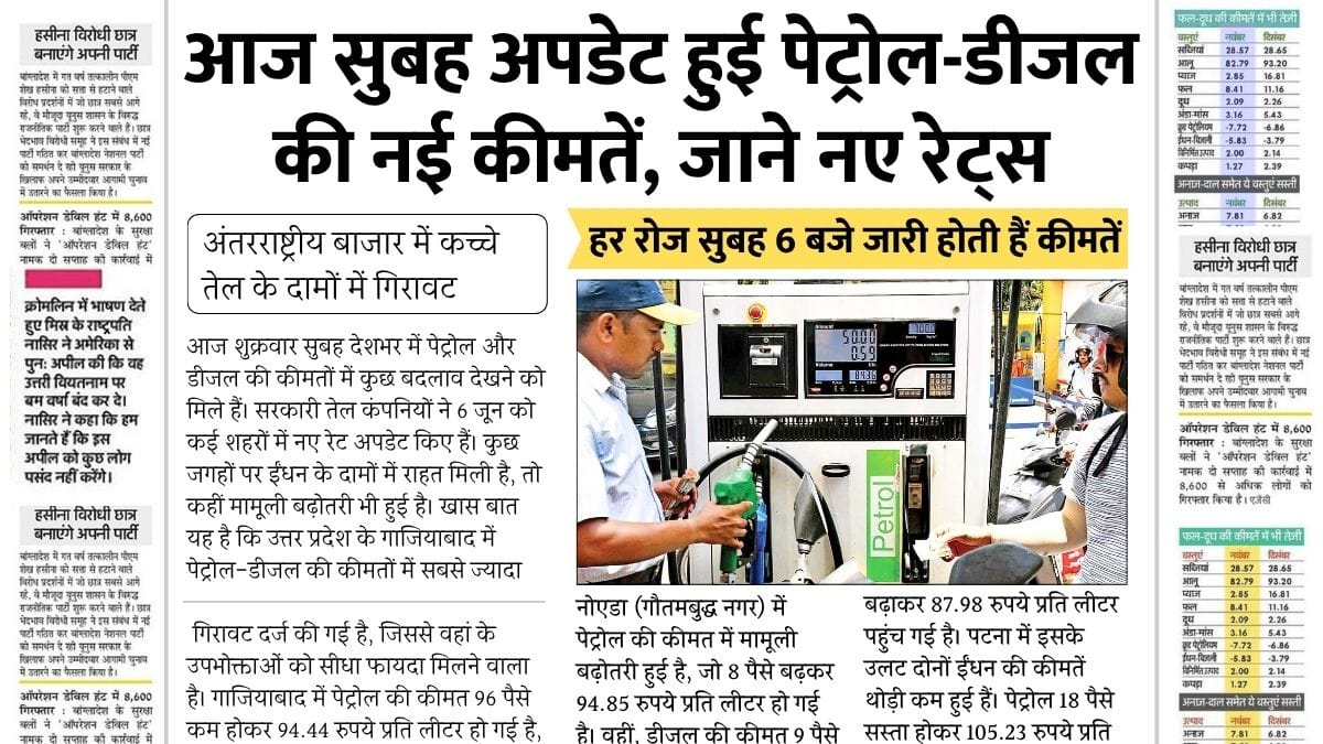 Petrol and Diesel Prices Today